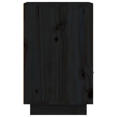 vidaXL Noćni ormarići 2 kom crni 40 x 34 x 55 cm od masivne borovine