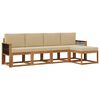 vidaXL Set vanjskih sofa 5 pcs Prirodna i bež Poliester