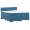 vidaXL Boxspring krevet s madracem Tamno plava 140 x 200 cm Bar&scaron;un