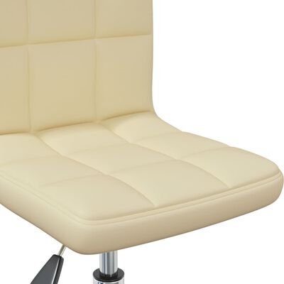 vidaXL Okretne blagovaonske stolice od umjetne kože 2 kom krem