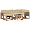 vidaXL Set vanjskih sofa 7 kom. Prirodna i bež