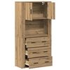 vidaXL Highboard Umjetnički hrast 80 x 33 x 150 cm Konstruirano drvo