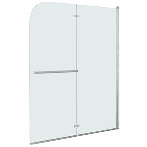 vidaXL Sklopiva vrata za tu&scaron;-kabinu s 2 ploče ESG 120 x 140 cm