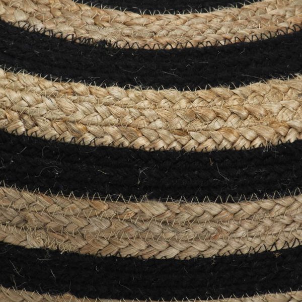 vidaXL Ručno rađeni tabure od jute 40 x 45 cm crni