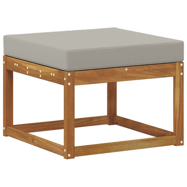 vidaXL Set vanjskih sofa s jastukom 6 pcs Prirodna i svijetlo siva