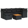 vidaXL 7-dijelni set vrtnih sofa od poliratana s jastucima crni