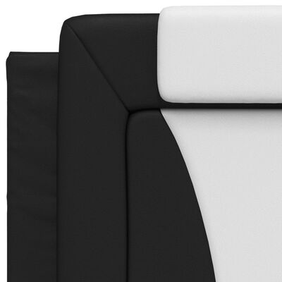 vidaXL Jastuk za uzglavlje crno-bijeli 90 cm od umjetne kože