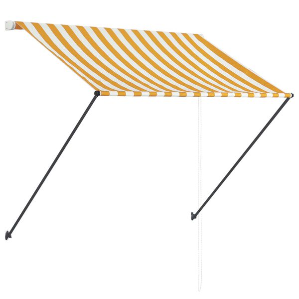 vidaXL Tenda na uvlačenje s LED svjetlima 150 x 150 cm žuto-bijela