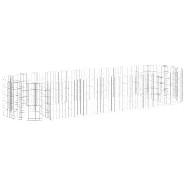 vidaXL Gabionska povišena gredica od pocinčanog željeza 300x100x50 cm