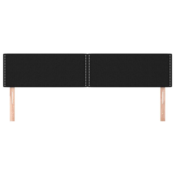 vidaXL Uzglavlja 2 kom crna 100x5x78/88 cm od tkanine