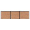 vidaXL Panel ograde 3 kom. 526 x 146 cm WPC i aluminij Smeđa