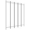 vidaXL Sobna pregrada s 5 panela bijela 200x220 cm od tkanine