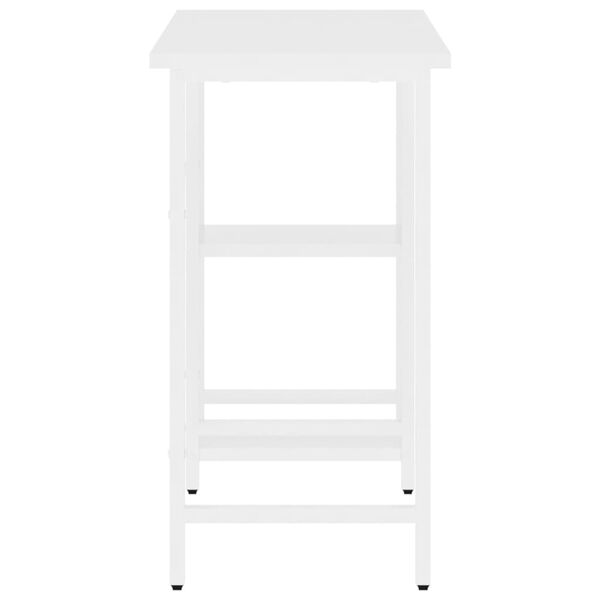 vidaXL Stol za računalo bijeli 80 x 40 x 72 cm od MDF-a i metala