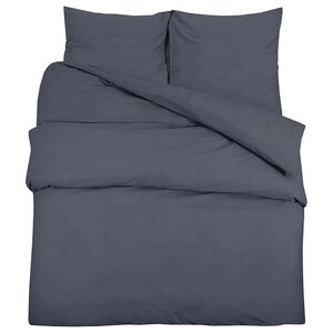vidaXL Set posteljine za poplun antracit 200 x 220 cm pamučni