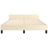 vidaXL Okvir kreveta s uzglavljem bez madraca krem 140x200 cm