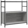 vidaXL Regal za knjige siva boja hrasta 80x30x78,5 cm drvo i željezo
