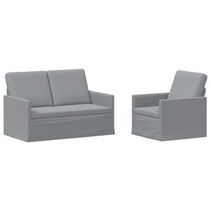 vidaXL Set sofe 2 pcs Svjetlosiva Tkanina