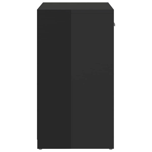 vidaXL Klupa za cipele visoki sjaj crna 94,5 x 31 x 57 cm drvena