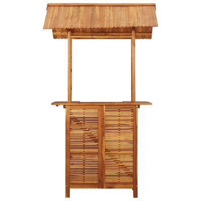 vidaXL Vrtni barski stol s krovom 113x106x217 cm bagremovo drvo