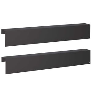 vidaXL Profil za rubove vrta 2 kom. 100 x 10 x 15 cm Čelik Crna