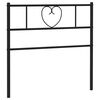 vidaXL Metalno zamjensko uzglavlje crno 90 cm