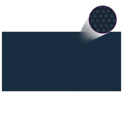 vidaXL Plutajući PE solarni pokrov za bazen 549 x 274 cm crno-plavi