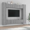 vidaXL 8-dijelni set TV ormarića sivog sonome konstruirano drvo