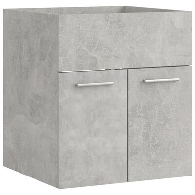 vidaXL Ormarić za umivaonik siva boja betona 41 x 38,5 x 46 cm drveni