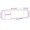 vidaXL Set TV komoda Zidne Crna 100 x 24 x 63 cm Konstruirano drvo