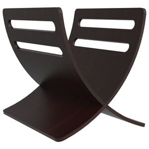 vidaXL Drveni stalak za časopise podni samostojeći smeđi