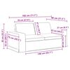 vidaXL Sofa 2 pcs Krema 182 x 80 x 82 cm tkanina