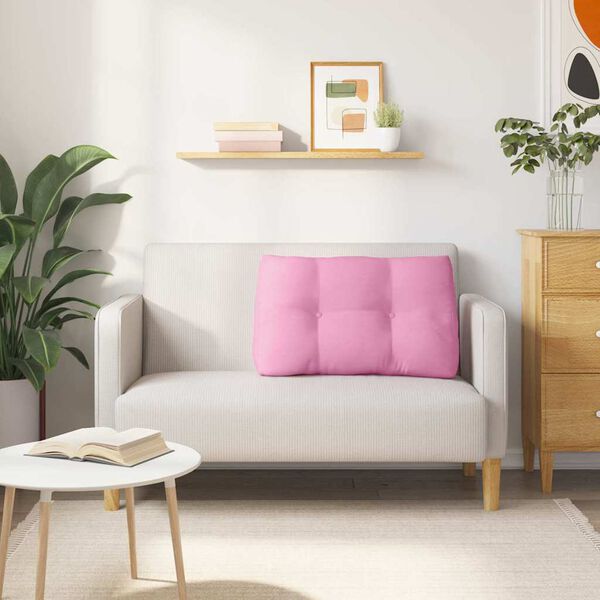 vidaXL Jastuk za leđa Ružičasta 80 x 24 x 50 cm tkanina