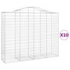 vidaXL Lučne gabionske ko&scaron;are 10kom 200x50x160/180cm pocinčano željezo