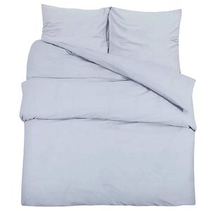 vidaXL Set posteljine za poplun sivi 140 x 200 cm pamučni