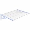 vidaXL Nadstre&scaron;nica za vrata siva i prozirna 122 x 90 cm polikarbonat