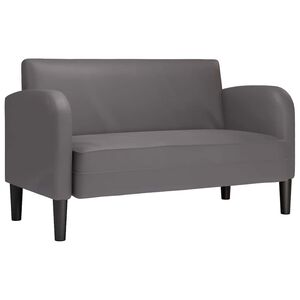 vidaXL Sofa za dvije osobe siva 110 cm umjetna koža