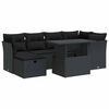 vidaXL 7-dijelni set vrtnih sofa od poliratana s jastucima crni