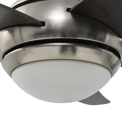 vidaXL Ukrasni stropni ventilator sa svjetlom 128 cm smeđi