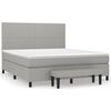vidaXL Krevet box spring s madracem svjetlozeleni 160x200 cm tkanina