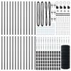 vidaXL Ograda s postovima Siva 0,4 x 50 m Čelik i PVC