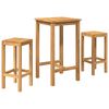 vidaXL Vanjski bar set 3 pcs Neprerađeno Čvrsto teak drvo