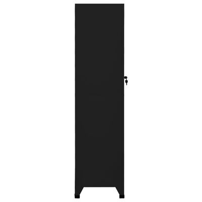vidaXL Ormarić s ključem crni 38 x 45 x 180 cm čelični