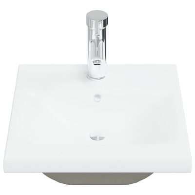 vidaXL Ugradbeni umivaonik sa slavinom 42x39x18 cm keramički bijeli