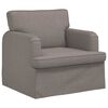 vidaXL Sofa 2 pcs Sivo-smeđa 144 x 80 x 85 cm tkanina