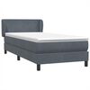 vidaXL Box Spring krevet s madracem tamno sivi 80x210 cm bar&scaron;un