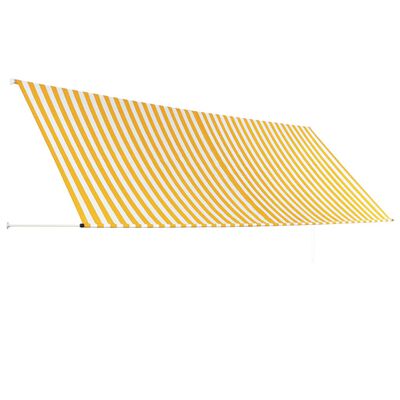 vidaXL Tenda na uvlačenje 400 x 150 cm žuto-bijela