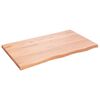 vidaXL Kupaonska radna ploča svjetlosmeđa 100x60x(2-4) cm masivno drvo
