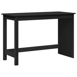 vidaXL Stol Crna 112 x 50 x 75 cm Čvrsto borovo drvo