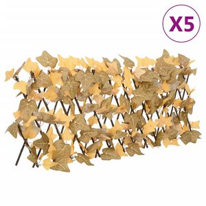 vidaXL Re&scaron;etka od umjetnog li&scaron;ća javora 5 kom narančasta 180 x 30 cm