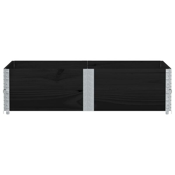 vidaXL Vrtna sadilica crna 150x100 cm od masivne borovine